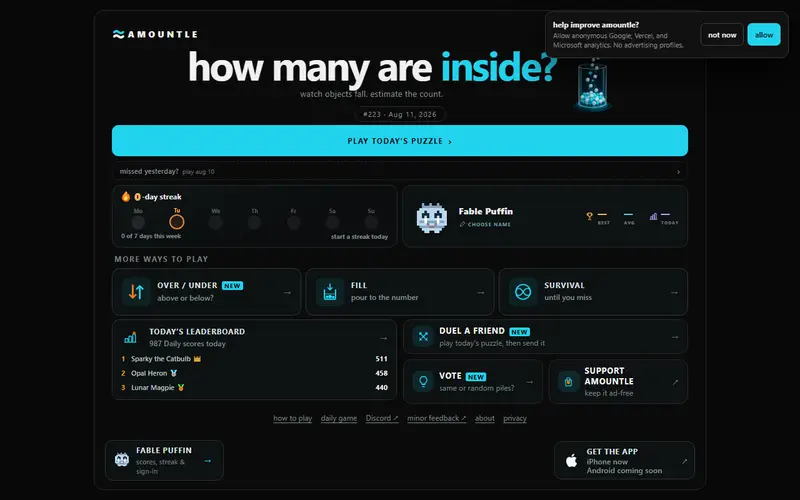 Amountle preview
