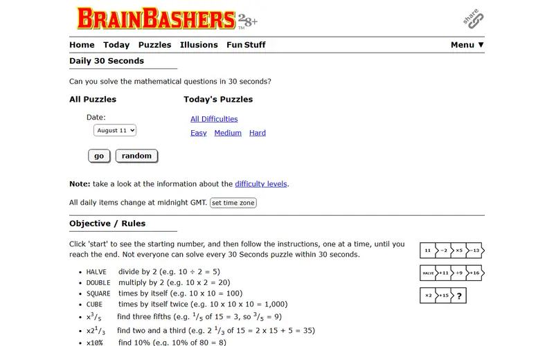 BrainBashers Daily 30 Seconds preview
