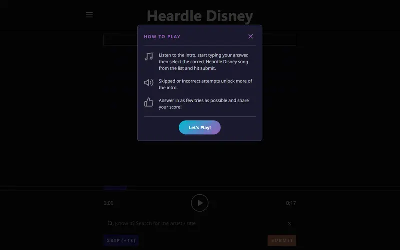Disney Heardle preview