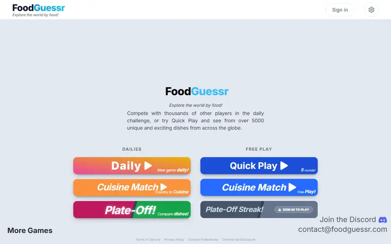FoodGuessr preview