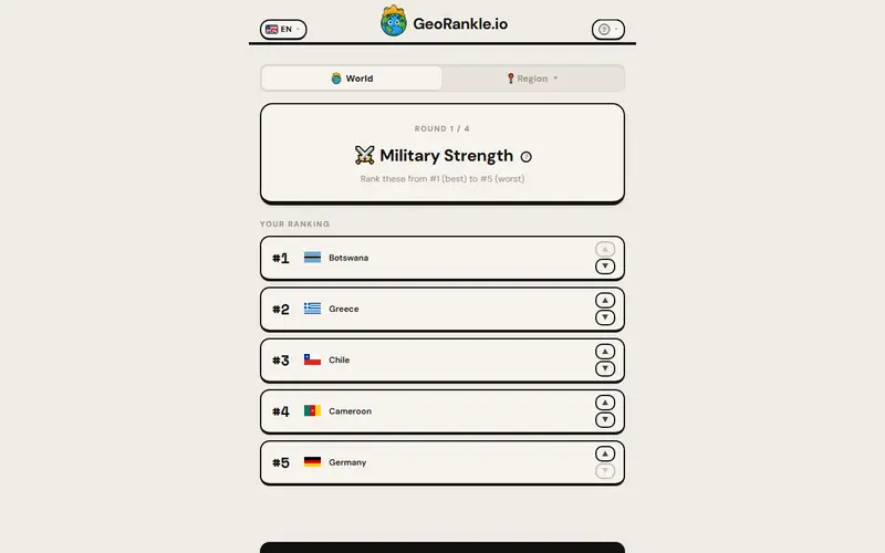 GeoSortle preview