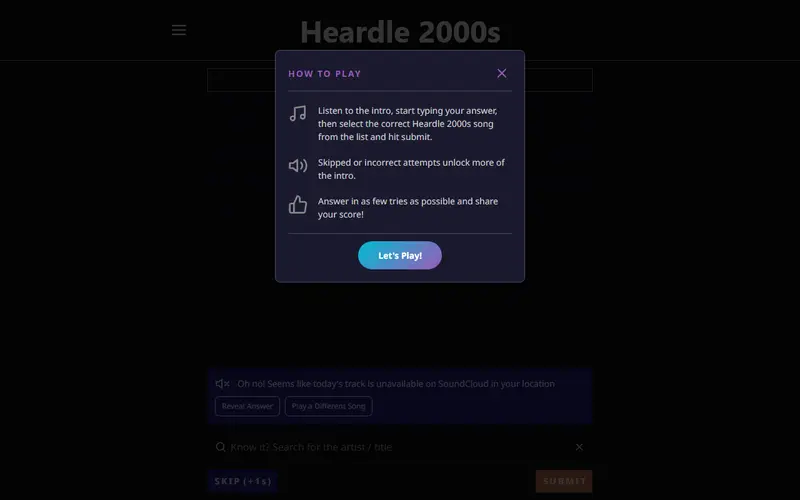 Heardle 2000's preview
