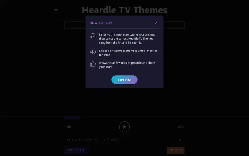 Heardle TV Themes preview