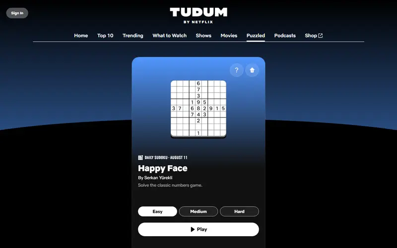 Netflix - Sudoku preview