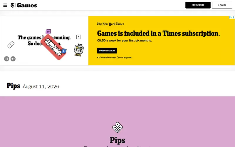 NYT Pips preview