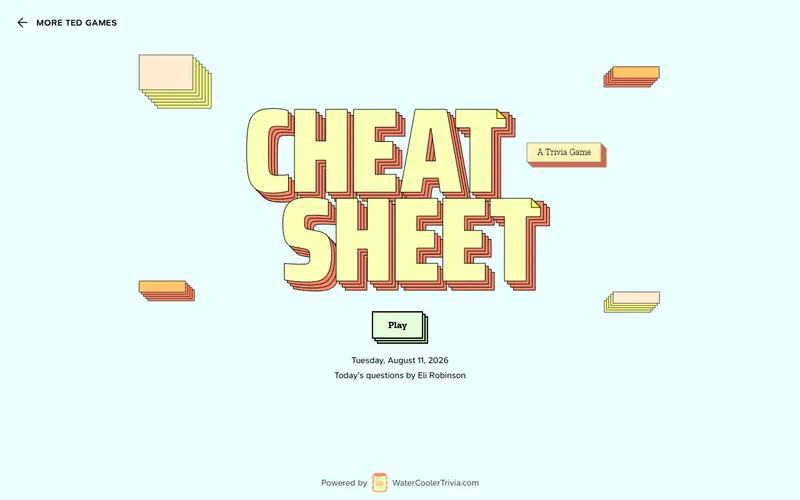 TED - Cheat Sheet preview