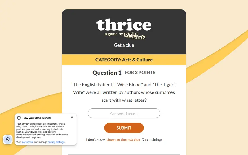 Thrice preview