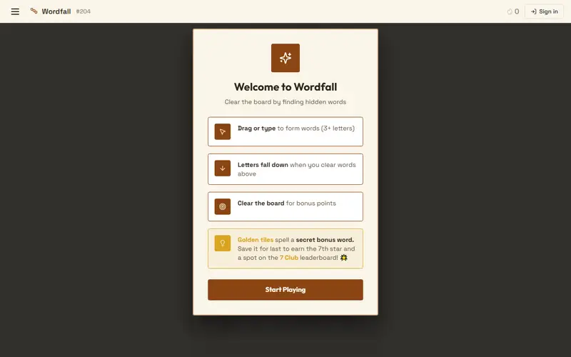 Wordfall preview